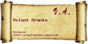 Volent Aranka névjegykártya