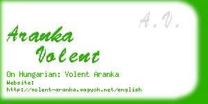 aranka volent business card